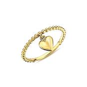 9K Yellow Gold Ring with Love Heart image