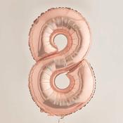 Number 8 Rose Gold Foil Balloon - 34" image