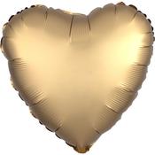 Gold Sateen Luxe Heart Foil Balloon - 18" image