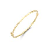 9ct Gold Bevelled Tube Bangle image