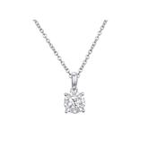 18ct White Gold Diamond Solitaire Necklace image