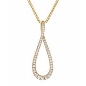 18ct Gold Diamond Figure 8 Drop Necklace image