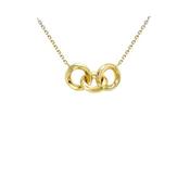 9ct Gold Three Circles Interlink Necklace image