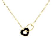 9ct Gold Linked Hearts Necklace image