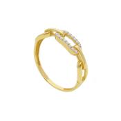 9ct Gold Cubic Zirconia Link Ring image
