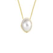 9ct Gold Cultured Freshwater Pearl Slider Necklace image