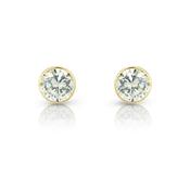 9ct Gold 6mm Round Cubic Zirconia Stud Earrings image