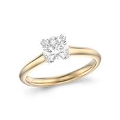 9ct Gold Lab Grown Round Diamond Ring