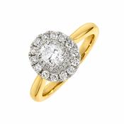18ct Gold Double Halo Diamond Ring image
