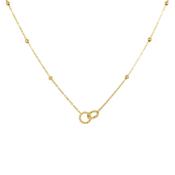 9ct Gold Double Rings Necklace image