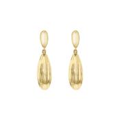 9ct Gold Diamond Cut Teardrop Earrings image