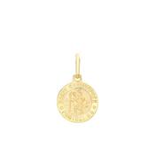 9ct Gold Round St. Christopher Medallion Pendant