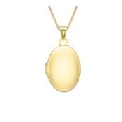 9ct Gold Medium Polished Oval Locket Necklace image