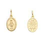 9ct Gold Miraculous Medal Pendant image