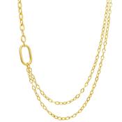 18ct Gold Double Chain Link Necklace image