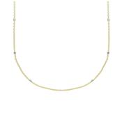 9ct Two Tone Gold Bead Necklace image