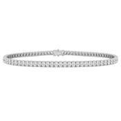 9ct White Gold Lab Grown Diamond Tennis Bracelet 2.10ct image