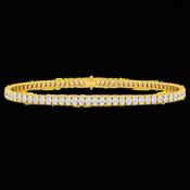 9ct Gold Lab Grown Diamond Tennis Bracelet 3.55ct image