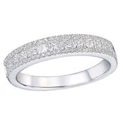 18ct White Gold Micro Prong Set Diamond Ring image