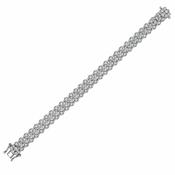 18ct White Gold Three Rows Diamond Bracelet image