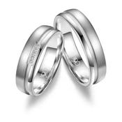 Sterling Silver 5.50mm Matt &amp; Polished Ring
