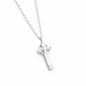 Martina Hamilton Sterling Silver Stone Cross Small Necklace image