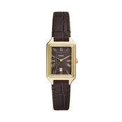 Fossil Raquel Quartz Gold Steel Leather Strap 23mm Ladies Watch ES5367