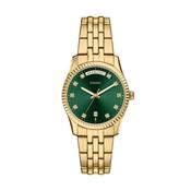 Fossil Scarlette Quartz Gold Steel Green Dial 34mm Watch ES5460 image