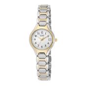Citizen Quartz Two Tone Gold Steel White Dial 23mm Ladies Watch EU2254-51A image