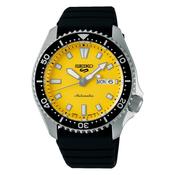 SEIKO 5 Sports SKX Automatic Silver Steel Yellow Dial Silicon Strap 42.50mm Watch SRPL87K1 image