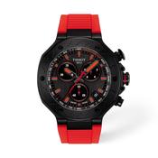 Tissot T-Race Quartz Grey Dial Red Silicon Strap 45mm Watch T1414173706101 image