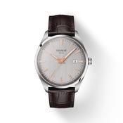 Tissot PR100 Brown Leather Sliver Dial 40mm Watch T1504101603100