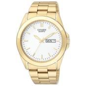 Citizen Quartz Gold Steel White Dial 38mm Watch BF0582-51A