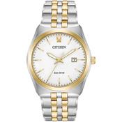 Citizen Corso Eco Drive Two Tone Steel White Dial 40mm Watch BM7334-58A image