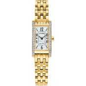 Citizen Petite Palidoro Eco-Drive Gold Tone Steel Mother of Pearl Dial 28x14mm Ladies Crystal Watch EG7112-59D image