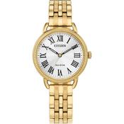 Citizen Classic Eco Drive Gold Steel 29mm Ladies Watch EM1052-51A image