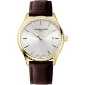 Frederique Constant Classics Silver Dial Brown Leather 40mm Watch FC-220SS5B3 image