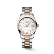 Longines Conquest Classic Quartz Two Tone Steel White Mother of Pearl Dial 34mm Watch L23863877 image