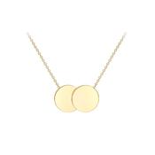 9ct Gold Double Disc Necklace image