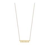 9ct Gold Hanging Disc Bar Necklace image
