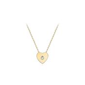 9ct Gold Cubic Zirconia Slider Heart Necklace image