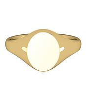 9ct Gold Small Oval Signet Ring image