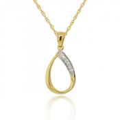 9ct Gold Diamond Teardrop Necklace image