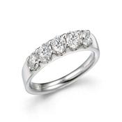 Platinum Five Stones Diamond Ring image