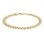 9ct Gold Oval Curb Chain Bracelet image