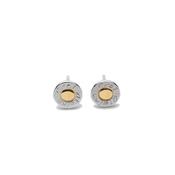 Enibas Beautiful Heart 22ct Gold and Sterling Silver Stud Earrings image