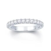 18ct White Gold Scallop Claw 0.55ct Diamond Ring image