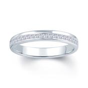 18ct White Gold Princess Cut Offset 0.30ct Diamond Ring image