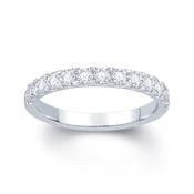 18ct White Gold Round Split Claw 0.58ct Diamond Ring image
