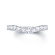 18ct White Gold Deep Curve Diamond Ring image
